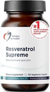 Designs for Health Resveratrol Supreme - Trans Resveratrol from Japanese Knotweed + Quercetin - Healthy Aging + Cardiovascular Support Supplement, Non-GMO (60 Capsules)