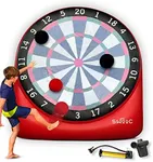 SWOOC Games - Giant Kick Darts (Over 6ft Tall) with 15+ Games Included - Jumbo Soccer Darts with Air Pump - Big Inflatable Games - Carnival Games - Giant Outdoor Games & Activities - Giant Yard Games