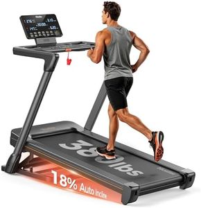 Niceday TM2 Treadmills for Home with 18% Auto Incline, Foldable Walking Pad with Handle, 3HP Quiet Brushless Motor Running Machine, 380Lbs Capacity, 8.7 MPH Speed