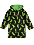 Minecraft Kids Gaming Blanket Hoodie Oversized Fleece Ultra Soft and Cosy Creeper Print Black One Size