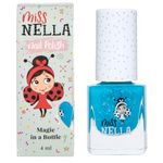 Miss Nella UNDER THE SEA – Safe Special blue Glitter Nail Polish for Kids, Non-Toxic & Odour Free Formula for Children and Toddlers, Natural Water Based for Easy Peel Off