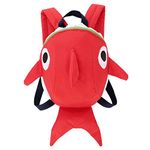 Kids Toddler Nursery School Kids Cute Cartoon Backpack School Book Bag Casual Daypack Racksack Dinosaur Daypack for Preschool Carrying All Your Essentials with Safety Leash Red Shark