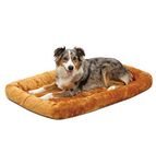 42L-Inch Cinnamon Dog Bed or Cat Bew w/Comfortable Bolster | Ideal for Large Dog Breeds & Fits a 42-Inch Dog Crate | Easy Maintenance Machine Wash & Dry | 1-Year Warranty