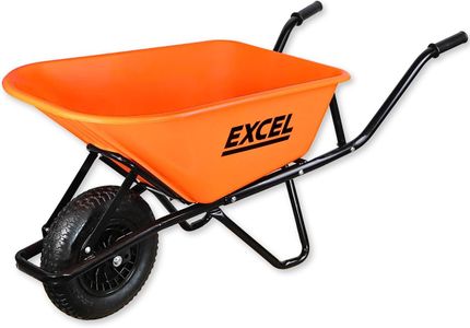 Excel Heavy Duty Wheelbarrow Cart – 100L HDPE Tray, 150kg Capacity