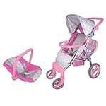 Lissi Twin Baby Doll Stroller with 