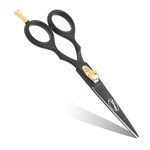 Professional Hairdressing Scissors 5.5" - Japanese Steel with Gold Dial Spring Screw & Hook - Anti-Rust Barber Scissors - Salon Hair Scissors – Haircut Shears for Grooming & Trimming & Hair Cutting