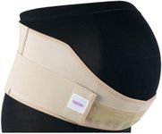 Gabrialla Elastic Maternity Belt, Best Medium Strength Pregnancy Support - Made in USA - Belly Band for Running & Exercising Moms, Abdominal and Lower Back Pain, Postpartum Recovery: MS-96 Beige