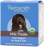 Herbsmith Milk Thistle Herbal Supplement for Dogs and Cats, 75g Powder