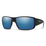 SMITH Guide’s Choice Sunglasses – Performance Sports Active Sunglasses for Biking, Running, Fishing & More – For Men & Women – Matte Black + Blue ChromaPop Polarized Mirror Lenses