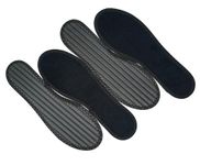 Happystep Terry Insoles, Barefoot Shoe Inserts, Washable and Reusable, 2 Pairs of Black (Women Size 8)