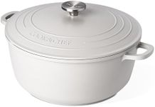 Dutch Oven Pot with Lid – Non Stick Deep Dutch Oven for Bread Baking – Cast Aluminum Cooking Pot – Oven Safe Stock Pot – 6.8-Quart, 11 Inch, Gray – by Nuovva