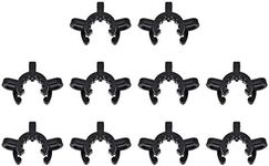 uxcell Lab Joint Clip Plastic Clamp Mounting Clips for 14/20 or 14/35 Glass Taper Joints Laboratory Connector Black 10Pcs
