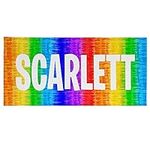 Let's Make Memories Personalized Colorful Tie Dye Beach Towel - Unique Beach Towel - Customized Towels for Pool - 30" W x 60" L