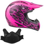 Typhoon Women's Snocross Snowmobile Helmet Breath Box - Matte Pink (Small)