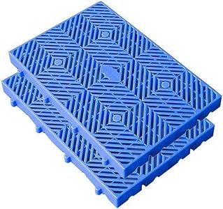 LXSEHN Plastic Pallet, Waterproof Storage Grid Pad, Lightweight Nestable Floor Pallets, 2pcs HDPE Breathable Grids Article Racks for Garage Supermarket Basement,(23.6x15.7x2IN)
