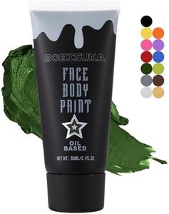 BOBISUKA Green Face Paint, Blendable Cream Body paint, Eye Black for Sports Baseball Softball Football, Face Painting Kit for Zombie, Monster, Camo, Witch Halloween Cosplay, Costume, Parties