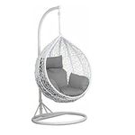 Bhairav Store Furniture Rattan and Wicker Outdoor Furniture Single Seater Hanging Swing Chair with Stand for 1 Adults Luxary Hammock Chair