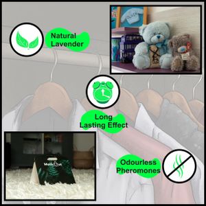 MothOut Clothes Moth Traps 10-Pack – Carpet Trap, Lavender Freshener, Glowing Pads