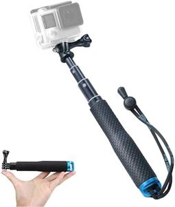 Trehapuva Selfie Stick, 19” Waterproof Extension Hand Grip Adjustable Monopod Pole Compatible with GoPro Hero(2018) Hero 10 9 8 7 6 5 4 3+ 3 Session, AKASO, Xiaomi Yi,SJCAM SJ4000 SJ5000 SJ6000 More