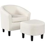 Yaheetech Accent Chair and Ottoman 