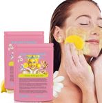 Turmeric Kojic Pads, Turmeric Cleansing Pads, Compressed Facial Sponges, Portable Skin Care Tools,Travel Essentials Facial Sponges (1-PINK-2PCS)