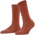 FALKE Women's Family Cotton Socks, Orange (Terra 8820), 5-7.5, 1 Pair