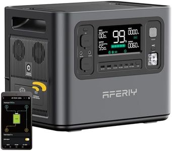 AFERIY Portable Power Station 2400W, 2048Wh Solar Power Station Control Via App, 13 Output Ports, 4 Input Ways, 3x 230V AC Outlets, LiFePO4 Battery, Solar Generator for Travel/Camping/Home Backup