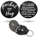 HZJ-AIGO Pocket Hug Token,Long Distance Relationship Keepsake,Thinking of You Gifts,Isolation Gifts,Stainless Steel Double Sided Inspirational Gift,Stocking Fillers,Christmas Gifts (D)