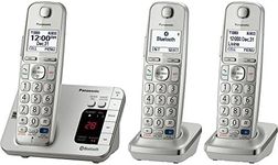 Panasonic KX-TGE263S Link2Cell Bluetooth Enabled Phone with Answering Machine, 3 Cordless Handsets,Silver