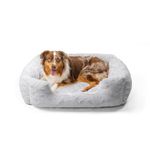 Best Friends by Sheri Soothe & Snooze Lounge Lux Memory Foam Rectangular Dog Bed, Washable, Grey, Large 36" x 27"