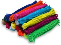 Gluerious 1200pcs Pipe Cleaners for Craft, Chenille Stems for DIY Art Decorations, 20 Assorted Colors Green Black White Orange Pastel & More, 12 inches Size for All Creative Ages