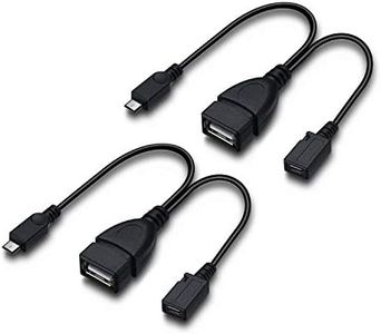 ZYF Micro USB to USB Port Adapter (OTG Cable + Power Cable) for Firestick, Streaming TV Sticks, Media Devices, Android Phone Tablet - 2 Pack