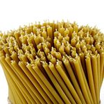 Danilovo 100% Pure Beeswax Taper Candles (Yellow) - Orthodox Church Candle Tapers for Prayer, Ritual, Christmas - No Soot, Dripless, Tall, Bendable, N80, Height 18,5 cm, Ø 6,1 mm (400 pcs - 2000 g)