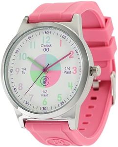 OWLCONIC Kids Watch - Analog Watches for Kids - Girls & Boys Watches Ages 7-10, Watches for Kids 8-12, Kids Analog Watch Telling Time Teaching Tool, Gift Watches for Girls and Boys Rose Pink