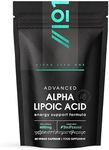 Alpha Lipoic Acid (ALA) 600mg - Made with Biotin & BioPerine® - 60 Vegan Capsules - Potent Amino Acids Supplement - Powerful Antioxidant - Resealable and Recyclable Pouch – by Alpha01