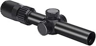 Feyachi RFS-31 Rangefinder Scope 1-4x24 SFP Optics Scope Tactical Rifle Scope Red Illuminated Starburst Reticle Riflescopes for Hunting Shooting, 30mm (1.2") Tube Matte Black