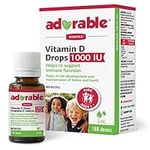 Wampole Adorable Vitamin D drops 1000 IU – Helps Support Immune Function – 5 ml (180 doses)