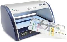 AccuBANKER Cash and Card Counterfeit Detector - LED425 with Most Advanced LED Technology, Compact Validator, Super Bright UV, Magnetic & Size Detection (LED425 with AccuSTAND)