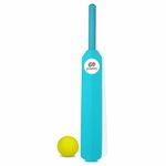 Leader Sportz Smash Foam Cricket Bat & Ball Set Ideal for Little Champions Aged 3 Years and Up! Easy-Grip Handle for Tiny Hands | Soft & Safe Sports Play for Infants and Toddlers (Blue)