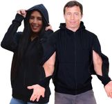 Jayour Dialysis Sweatshirts with Arm Zipper Design Port Access | Soft & Durable Fabric to Keep You Warm for Dialysis, Black, X-Large