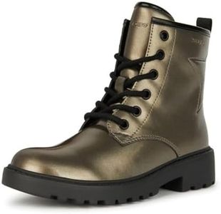 Geox J Casey Girl, Caviglia barca Bambine e ragazze, Nero (Lead/Black), 34 EU
