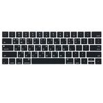 ProElife Korean Ultra Thin Silicone Keyboard Protector Cover Skin for Apple MacBook Pro Touch Bar Retina 13-Inch 15-Inch (Model A1706, A1707, A1989, A1990, 2016 2017 2018 Released) (Black)