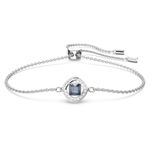 Swarovski Angelic bracelet, Square cut, Blue, Rhodium plated