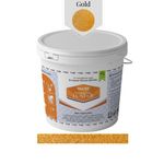 Wallnut 2 Component Epoxy Luster Grout | High Performance Epoxy Grout with Connect and Lock Advance Technology | Super Shiny, Long- Lasting | Premixed Glitter for Uniform Finish - 1kg (Gold)