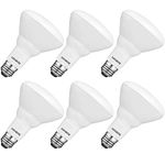 6-Pack BR30 LED Bulb, Luxrite, 65W Equivalent, 3000K Soft White, Dimmable, 650 Lumens, LED Flood Light Bulbs, 9W, Energy Star, E26 Medium Base, Damp Rated, Indoor/Outdoor - Living Room and Kitchen