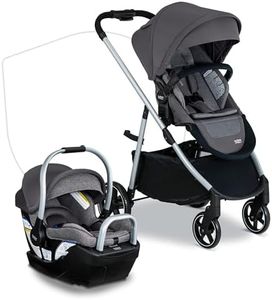 Britax Willow Grove SC Baby Travel System, Infant Car Seat and Stroller Combo with Alpine Base, ClickTight Technology, SafeWash, Pindot Stone