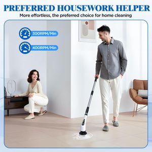 Electric Spin Scrubber with 8 Brush Heads – Cordless Cleaning Tool