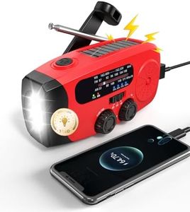 Emergency Hand Crank Radio Emgykit - 2000mAh/7400mWh AM/FM/NOAA Solar Hand Crank Emergency Radio with 3 LED Flashlights, SOS Function for Emergencies, Snowstorms