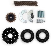 L-faster Bicycle Spoke Chain Wheel Bike Rear Wheel 32T Sprocket for Our Left Drive Motor Kit 16T Freewheel with Adapter for Motor MY1016Z (kit 1)