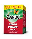 Zandu Ultra Power Balm | For Pain Relief from Strong Headache, Bodyaches & Cold | Bone, Joint & Muscle Care | 50 ML